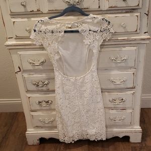 LULUs white less dress